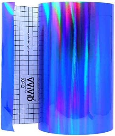 VViViD Blue Holographic Chrome DECO65 Permanent Adhesive Craft Vinyl 15 Feet x - Image 8