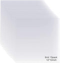 EGOSKY 15 Pack 6 Mil Mylar Sheets, 12 x 12inch Clear Blank PET Blank Stencil by EGOSKY