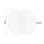 2 Pieces 1/8" Round Plexiglass Sheet, 8 Inch Diameter Clear Acrylic Circle - Image 4