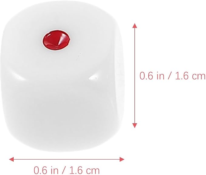SUPVOX 6 Dice Set Single-Sided Resin Dice 0.62 Inch Game - Image 9