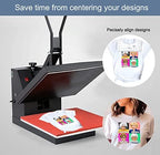 9Pcs Tshirt-Ruler Guide to Center Vinyl, Transparent V-Neck/Round PVC Ruler - Image 4