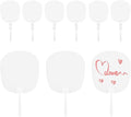 10Pcs Plastic Hand Fan DIY Blank Hand Fans Bulk PVC Flat Oval Summer Clear by SOFPLATE