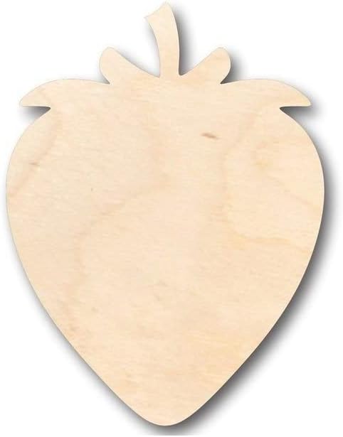 Unfinished Wood Strawberry Shape Fruit Craft up to 46" DIY 12" / 3/4" - Image 2