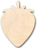 Unfinished Wood Strawberry Shape Fruit Craft up to 46" DIY 16" / 1/8" by 24HourCrafts
