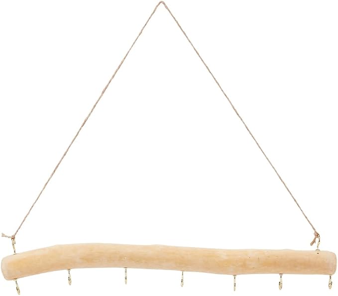 15 Inch 7 Hook Driftwood Wall Hanging Wooden Wall Hooks Decor Natural Wood by SOFPLATE