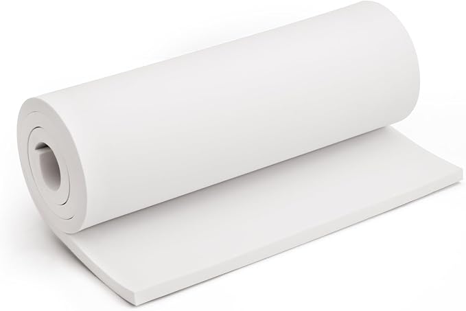 12mm Thick White Foam roll, Premium Cosplay EVA Foam Sheet, High Density 86kg/m3 by MEARCOOH