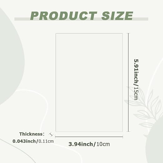 10pcs Clear Acrylic Perspex Sheets, Transparent Acrylic Sheet, 1mm Thick 10 x - Image 2