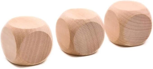 10 Pcs Wooden Dice, 6 Sided Blank Dice Round Corner Cube DIY Graffiti Crafts - Image 2