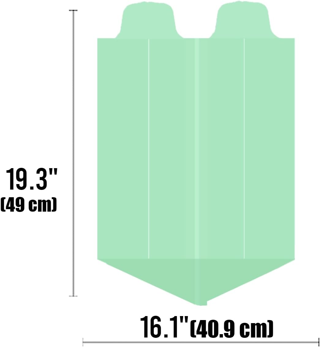 1-2 Gallon Flap Tie Compostable Trash Bags, 300 Count Small Compost Bags, Biodegradable Kitchen Garbage Bags, Food Scrap Waste Bags for Countertop Bin, ASTM D6400, US BPI Certified