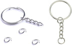 100Sets 1 inch Keychain Rings Silver Split Round Key Ring - Image 9