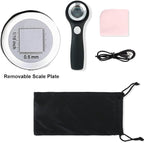 Handheld Jewelers Loupe with Scale, Magnifying Glass Loop with UV and LED Light - Image 6