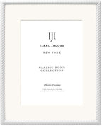 Isaac Jacobs 7x9 White Metal Rope Border Picture Frame, Horizontal & Vertical - Image 2