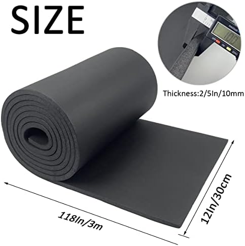 Storystore Sponge Neoprene Foam Sheet Roll, Home | Black Foam Padding Closed - Image 2