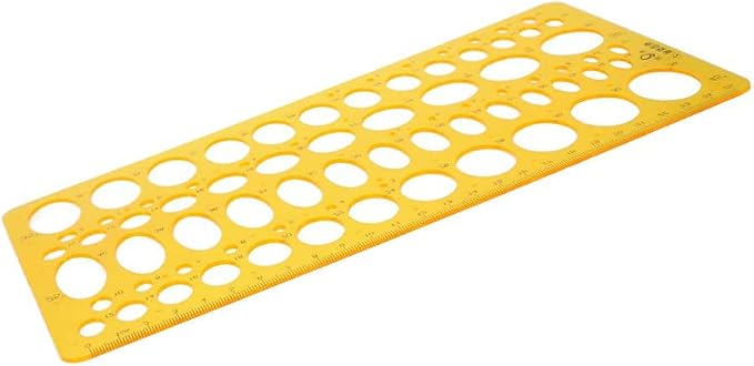 Utoolmart Geometric Drawing Template Measuring Ruler 25cm - Image 3