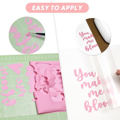Pink HTV Iron on Vinyl Rolls, Silhouette or Heat Press Machine - Image 2