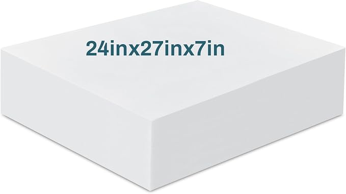 Frienda 1 Pack 7" x 24" x 27" Upholstery High Density Craft Foam Sheets by Frienda