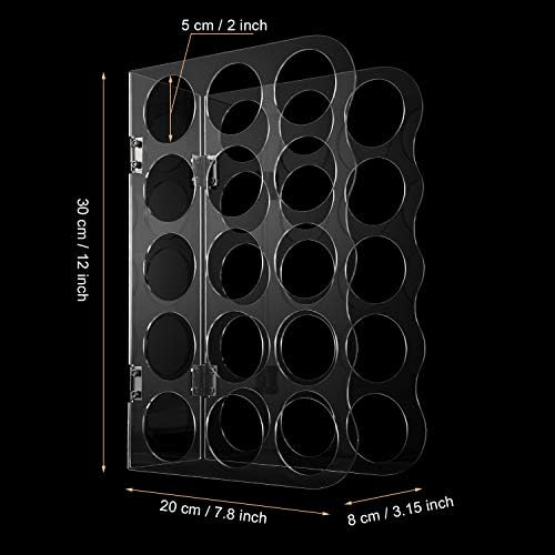 Outus Vinyl Storage Rack Acrylic 15 Holes Vinyl Roll Holder Craft Paper Storage - Image 2