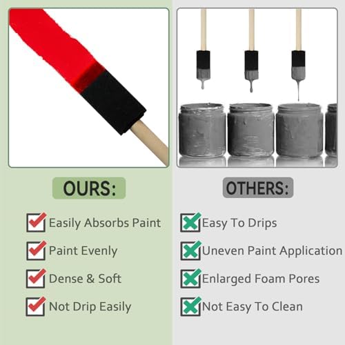 20 Pcs Foam Paint Brushes, Foam Brushes - Image 4