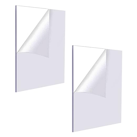 2-Pack Clear Acrylic Sheets, 8.5x11 inch Plexiglass Sheets 2mm | 1/12inch Thick by SIQINZONGWA