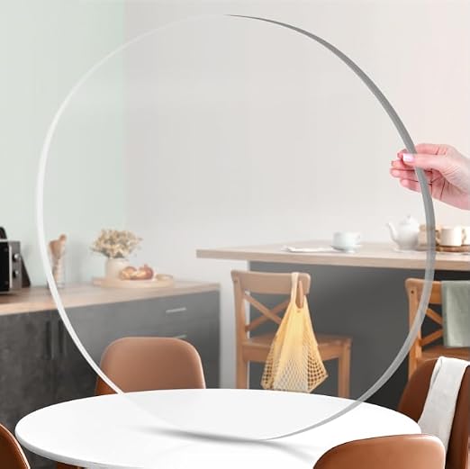 Art3d Round Clear Plexiglass Sheets, 20 Inch Diameter, 1/8" Thick | Transparent by Art3d