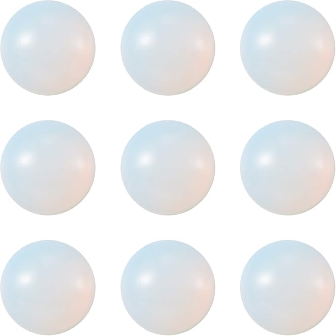 FASHEWELRY 50Pcs Synthetic Opalite Cabochons Flat Back Gemstone Cabochons Half by FASHEWELRY