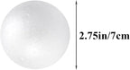 Crafjie Craft Foam Balls 2.75 Inches in Diameter 20-Pack, Smooth Polystyrenets - Image 2