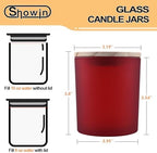 SHOWIN Thick Candle Jars for Making Candles 16 Pcs, 7 OZ Empty Jars - Image 3