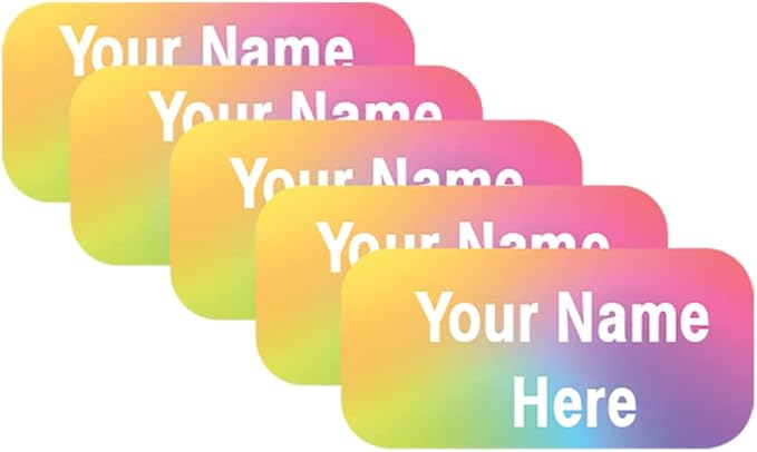 Personalized Name Labels for Kids – 60 Waterproof Peel-and-Stick Labels for by GILBIN