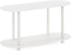 Furinno Turn-N-Tube No Tools Modern Oval Side Table - Image 6
