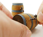 Mini House Drink Accessories Miniature Wooden Beer Barrel Figurine Wine Barrel - Image 5