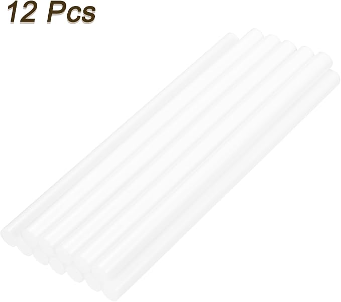 uxcell Mini Hot Glue Sticks for Glue Gun 11mm x 200mm Milky White 12pcs - Image 3