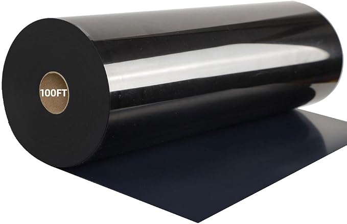 FUNKAKA Black HTV Heat Transfer Vinyl Rolls, Adhesive HTV Vinyl by FUNKAKA