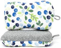 MÜkitchen Premium Microfiber Sponge Set for Dishes and Cleaning, 2 Pack, Printed (Blueberries)