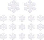 UNICRAFTALE About 500Pcs Christmas Snowflake Beads Bulk White Mini Loose Beads by UNICRAFTALE