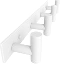 VAEHOLD Hat and Coat Wall Mount Rack - Hooks for Robes, Bags, Keys, and Towels - Bathroom Towel Hanger Organizer (White, “T“ Shape 4 Hooks 1 Pack)