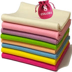 Pastel 8 Assorted Soft Felt Sheets Fabric, Each 8'' x 36'' 1.6mm Thick | Long by FANOMMI
