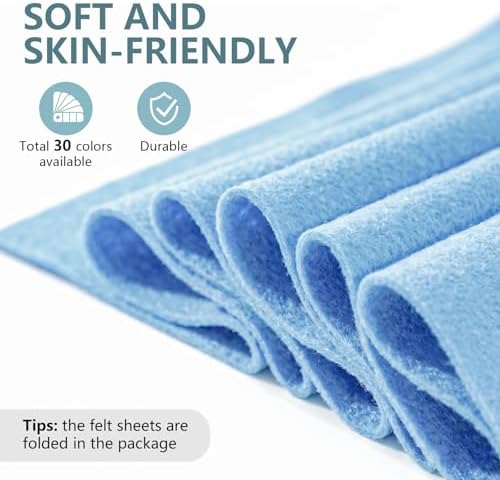 Sky Blue Felt Fabric 36'' X 36'', 1.4mm Large Felt Sheets Soft Durable Crafts - Image 3