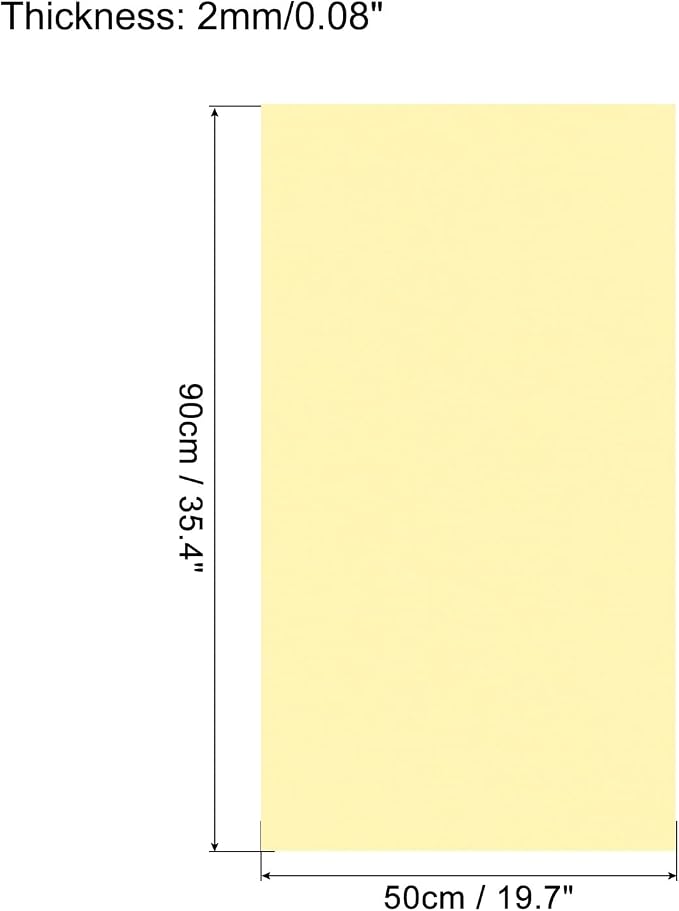 MECCANIXITY EVA Foam Sheets Light Yellow 35.4 Inch x 19.7 Inch 2mm Thick Crafts - Image 2