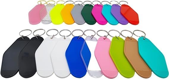 40pcs Blank Hotel Keychains Bulk Vintage Motel Keychain Vinyl Keychains Car - Image 5
