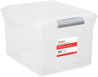 STAPLES Store & Slide Plastic File Box Latching, Letter/Legal Size by Staples