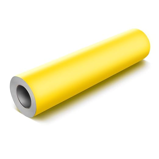VViViD DECO65 Yellow Matte Permanent Adhesive Craft Vinyl by VVIVIDVINYL