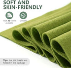 Fern Geen Felt Fabric 36'' X 36'', 1.4mm Large Felt Sheets Soft Durable Crafts - Image 3