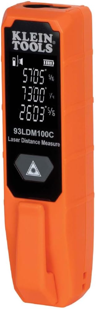 Klein Tools Laser Distance Measure, Measures in Feet by Unknown