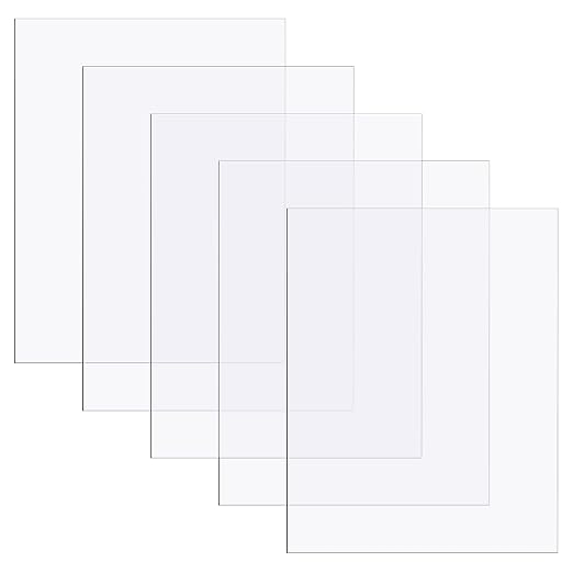 Zonon 5 Pcs Polycarbonate Clear Plastic Sheets by Zonon