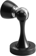 YAGU Door Stopper 6 Pack Magnetic Door Stops, Zinc Alloy Matte Black Door Catch Door Holder Wall Floor Mounted, Metal Soft-Catch