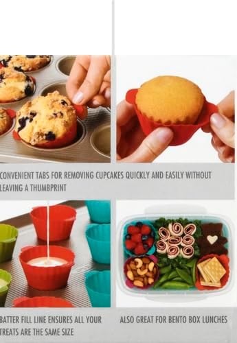 OXO Good Grips Silicone Baking Cups, Dishwasher Safe, Food Grade, Cupcake Cups - Image 19