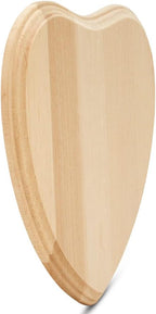Wooden Hearts 7 inch Pack of 2 Wood Heart Valentine's Crafts Mother's Day Craft - Image 3