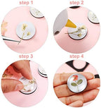 Weewooday 72 Pieces Round 1 Inch Glass Magnets Craft - Image 3