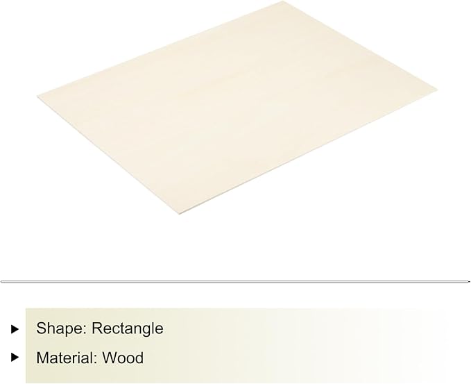 MECCANIXITY Basswood Sheet 11.8 x 7.9 x 0.16 Inch Unfinished Wood Boards Plywood - Image 3