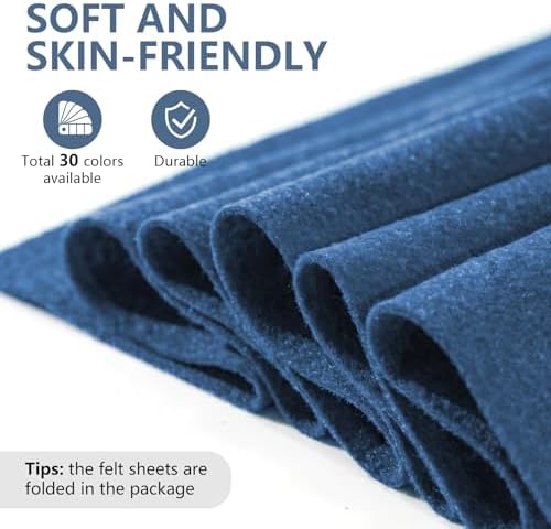 1.4mm Felt Fabric 36'' X 36'' Large Felt Sheets Soft Craft Felt by The Yard - Image 3